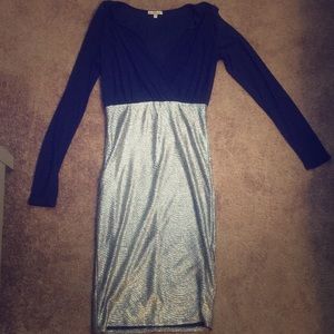 Navy & Silver Dress